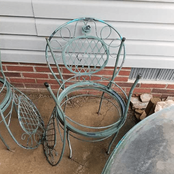 Metal furniture best sale repair